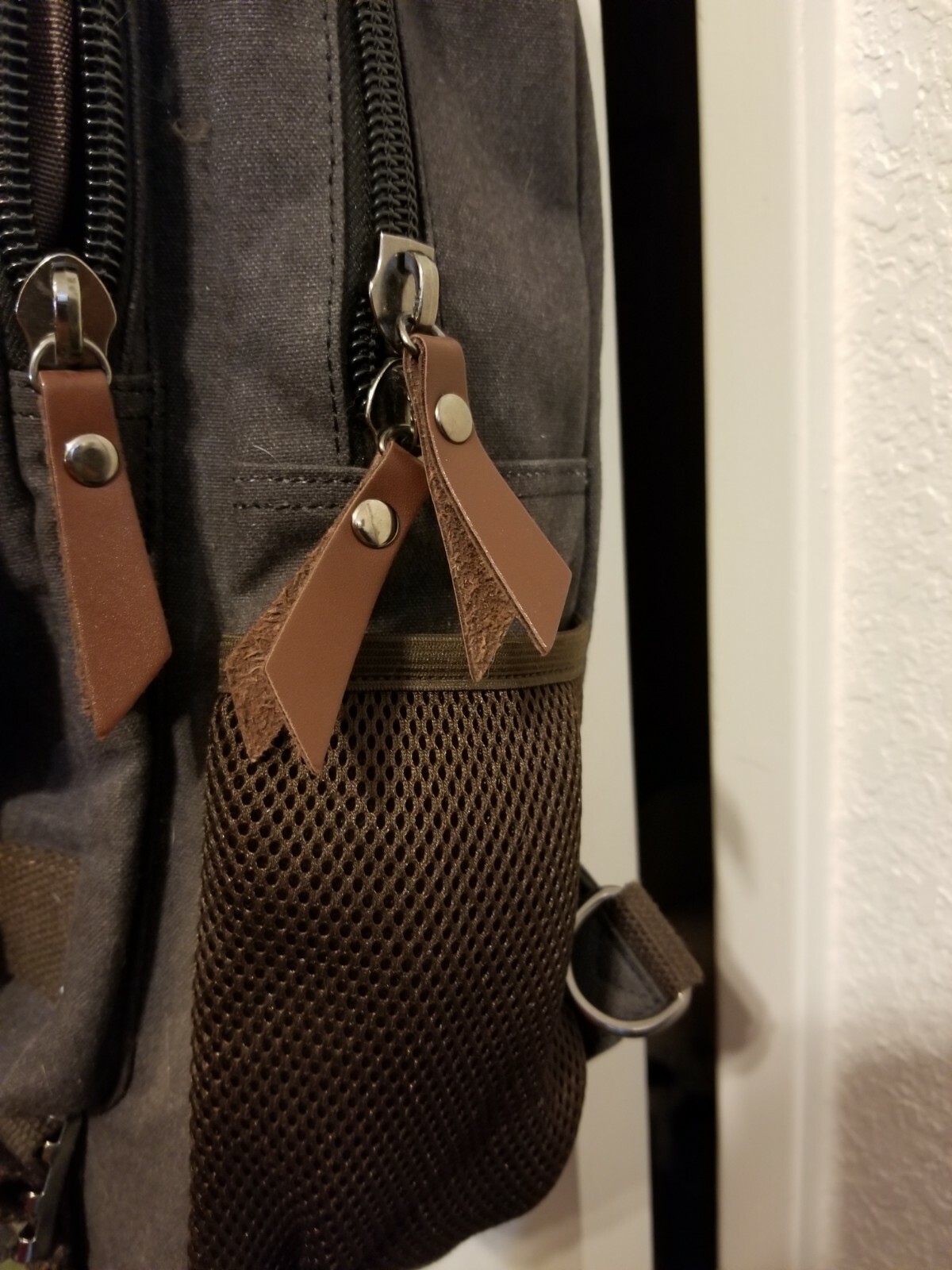 Canvas Backpack Gray Multipurpose - image 8