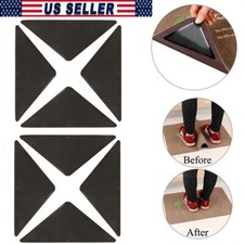 8  Reusable Rug Carpet Mats Grippers Anti Slip Stopper Washable Grips Corner Pad