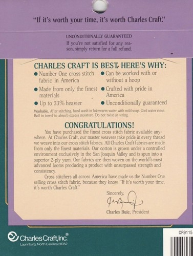 Waste Canvas For Cross Stitch 14 ct 37 Inches (93cm) Wide x 50cm Charles Craft - Picture 2 of 2