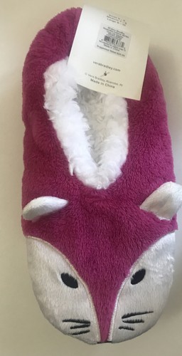 Neu mit Etikett Vera Bradley Cozy Life Hausschuhe Foxwood kleine Größe (5-6) rosa UVP 25 $ warm - Bild 3 von 3