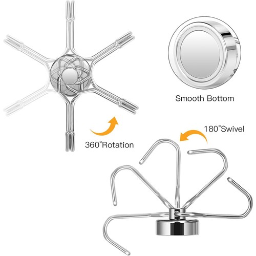 8/16 Stück Magnethaken Extra Stark Topfmagnet mit Haken Aufhängen Neodym Magnete - Bild 11 von 14