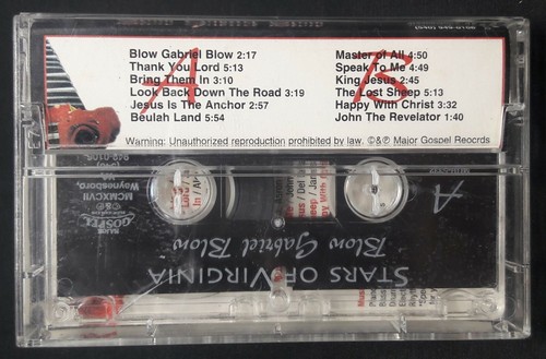 Stars Of Virgina Blow Gabriel Blow Cassette Major Gospel Recording MGR-5332 2007 - Imagen 2 de 3