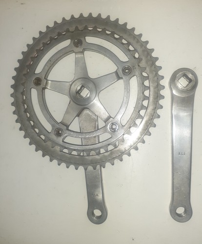 Guarnitura vintage NERVAR STAR B.S.A. doppia corona, denti 52/42 - Foto 2 di 4
