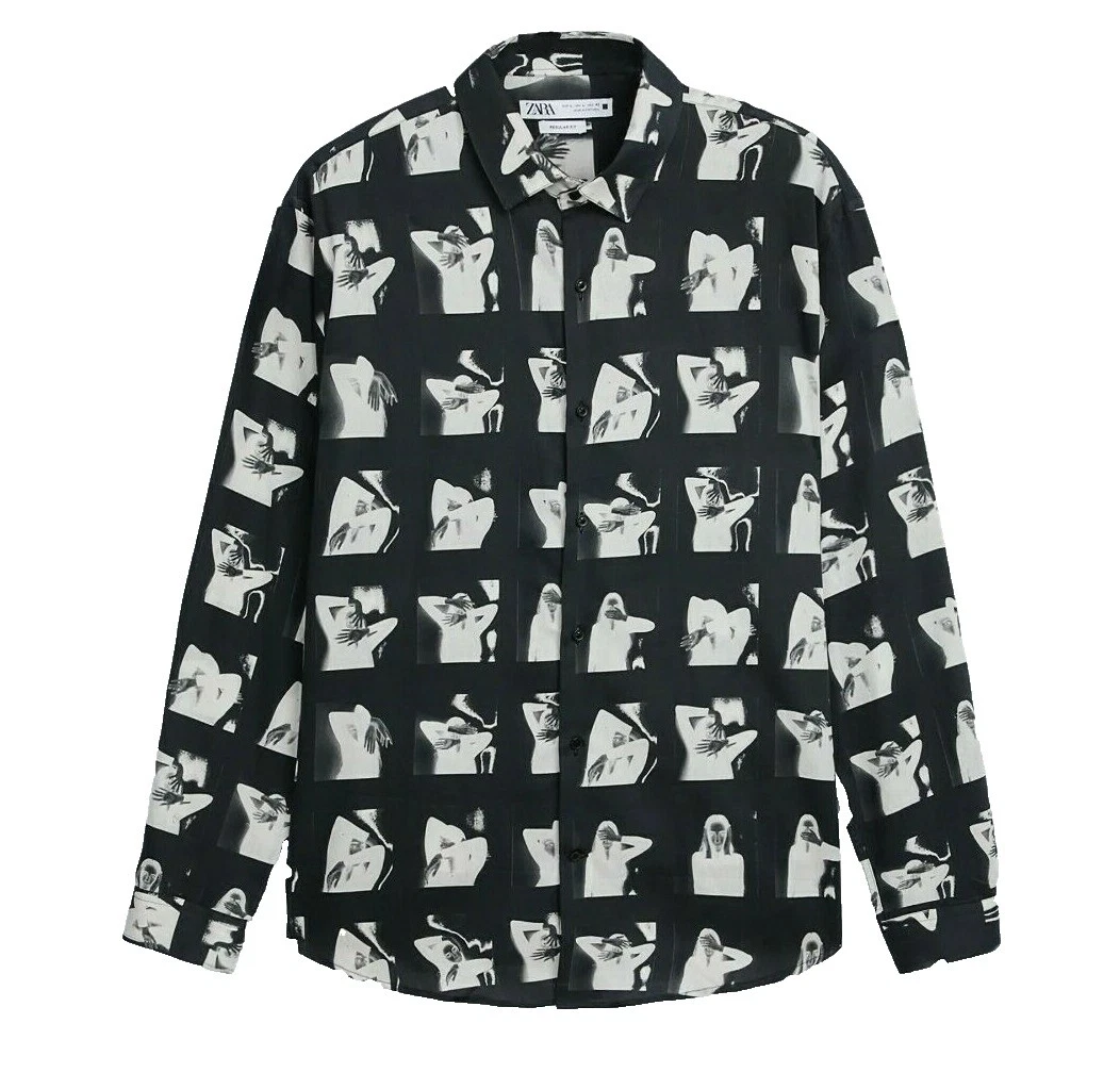 Zara Long Sleeve Black Shirts for Men