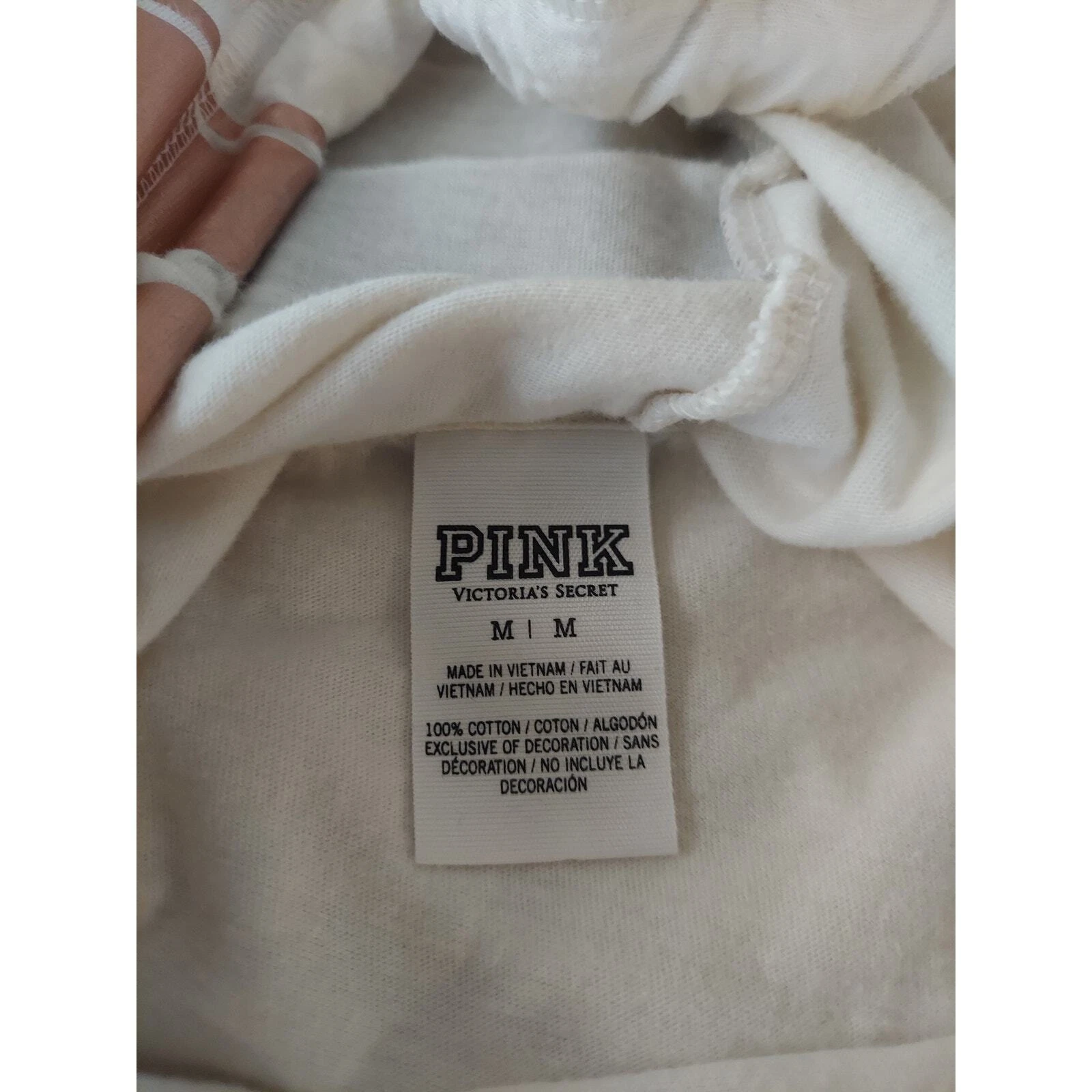 UNDERCOVER Felpa donna rosa Victoria Secret leggera con cappuccio 100% cotone taglia M