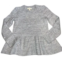 Tucker & Tate Girls Metallic Thread Peplum Sweater Top Size 7