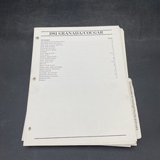 1981 Ford Granada Cougar Bronco Eco online Parts & Accessories Numbers Catalog