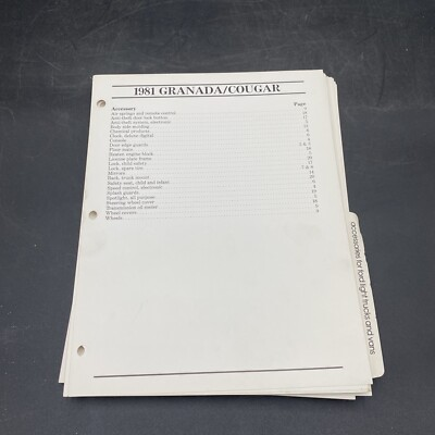 #ad #ad 1981 Ford Granada Cougar Bronco Eco online Parts amp; Accessories Numbers Catalog $12.95
