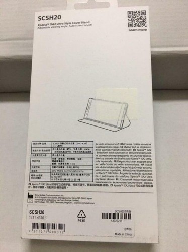 NEW Genuine SONY SCSH20 Stand Cover Case for Xperia XA2 Ultra H4233 6.0" -Silver - Zdjęcie 8 z 8