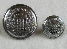 2x British Livery Buttons:"CITY OF WESTMINSTER" (25mm-17mm, 1960s-70s, Firmin)