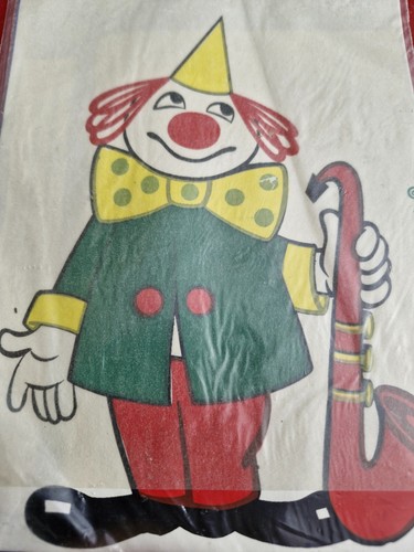 rare DÉCALCOMANIE TRANSFERT KIRI LE CLOWN ORTF JRAN IMAGE 1974 / NEUF NEW - Foto 4 di 9