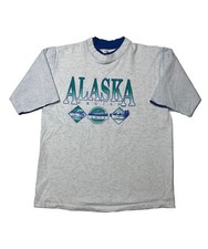 Vintage Alaska Cruise 1993 Heather Gray Single Stitch Made In USA Men SZ XL