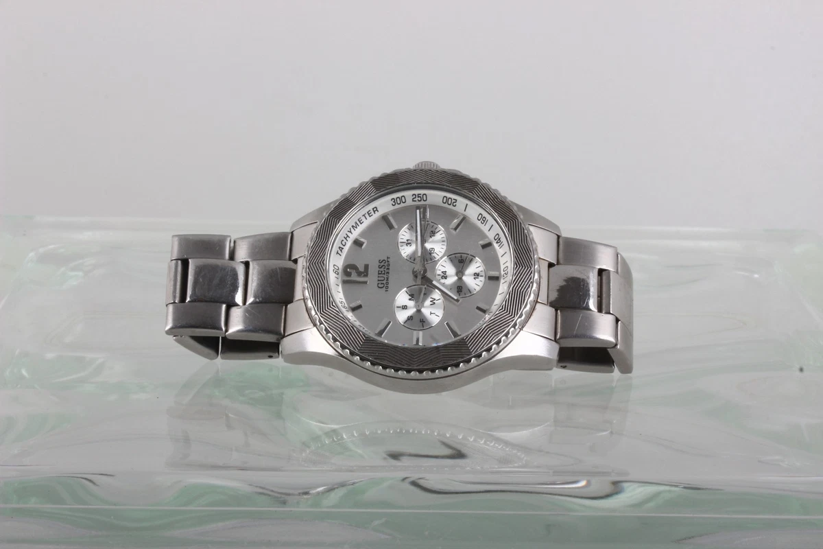 GUESS WATERPRO 100M 330 FT 10603G1 MENS TACHOMETER WATCH 6302B NEW