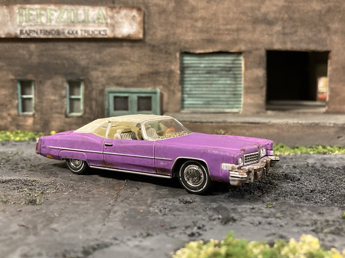 1974 Cadillac Eldorado Rusty Weathered Custom 1/64 Diecast Barn