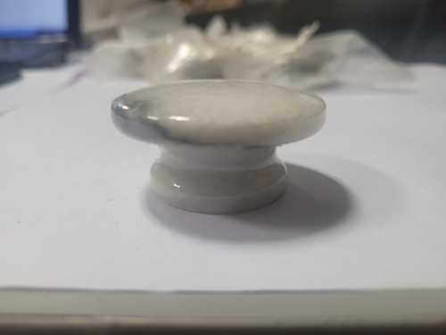 2 In. Cal Crystal White/Gray Marble Knobs For Kitchen And Bathroom - Picture 4 of 6