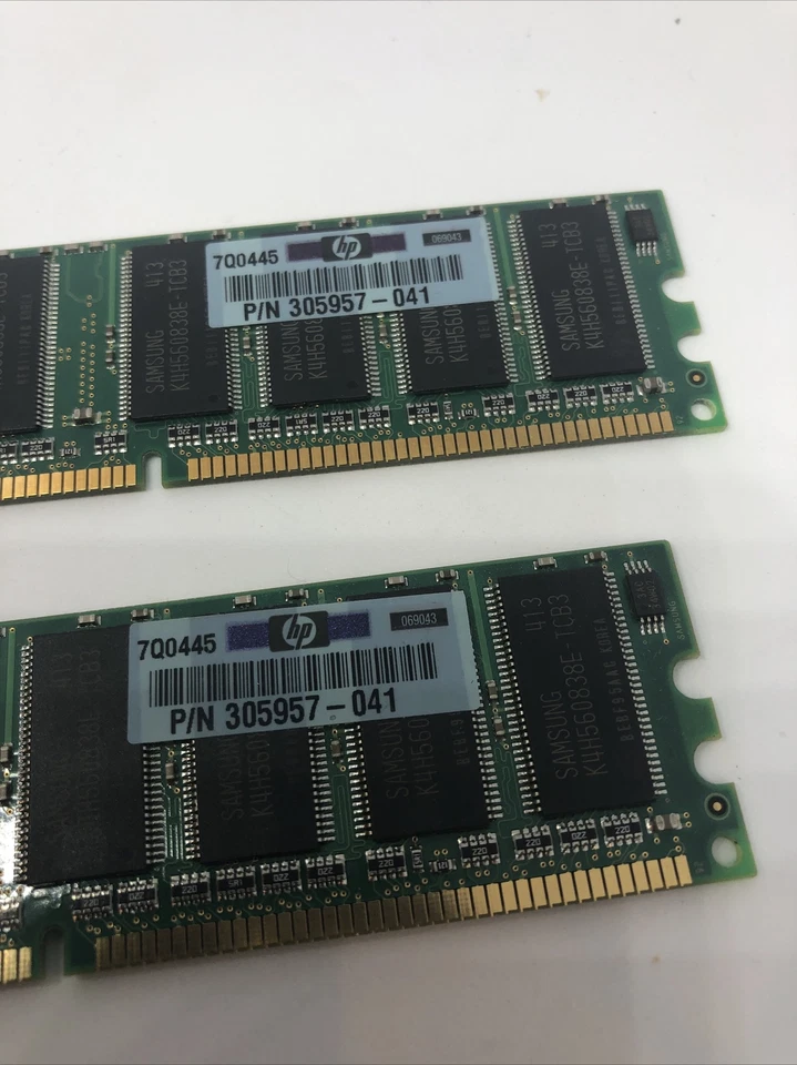 NEW 2x 256MB 512MB Total HP Memory 305957-041 PC2700 DDR 333 SDRAM Samsung etc.. - Image 2 of 4