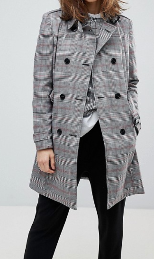 Manteau Stradivarius Coton Doublé Carreaux NEUVE+ETIQUETTE