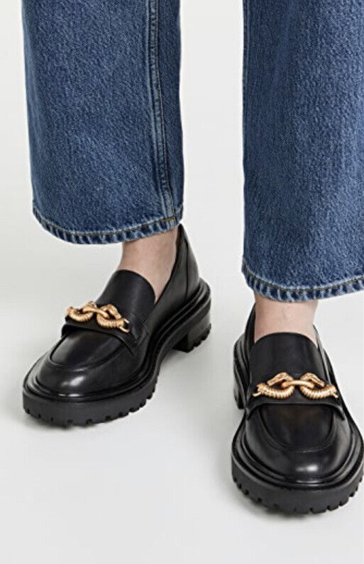 Tory Burch Jessa Lug Sole Loafer White Calf Leather Sz 6 M Tory Burch Jessa Lug Sole Loafer White Calf Leather Sz 6 M