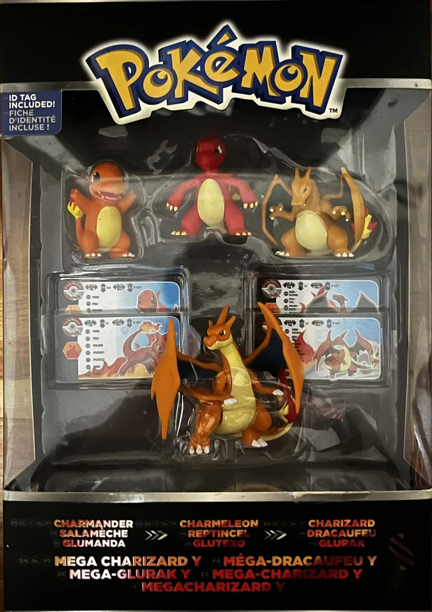 Tomy Pokemon XY Charmander, Charmeleon, Charizard & Mega Charizard