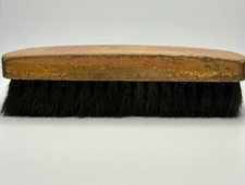 Vintage Shoe Shine Brush Patina Wood Handle Horsehair Circa 1950s