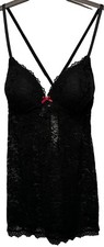 Gilligan  O'Malley Nightgown M Chemise Stretch Lace Nightie Hook  Eye Bra NEW