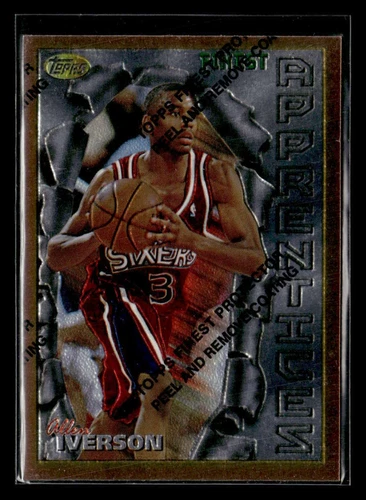 1996-97 Topps Finest Allen Iverson #69 Rookie RC Philadelphia 76ers FX4858