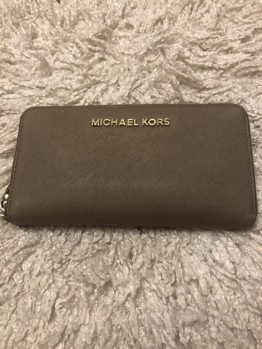 Michael kors wallet tan sale