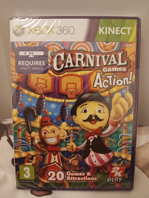 Carnival Games in Action Xbox 360 Kinect Spiel Sealed 2011 GESCHENK ERHALTEN  