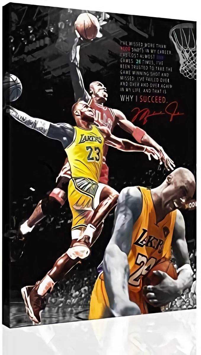 Lebron James Poster Basketball Canvas Wall Art Bedroom Room