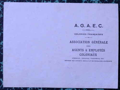 TUNISIA MINES KHANGUET KEF ALL 1920 ANTIQUE COMPANY CARD COLONIAL EMPLOYEES - Picture 2 of 2