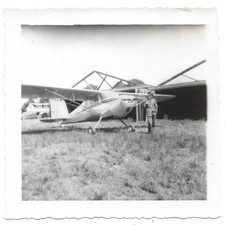 Vintage Photo WWII US Soldier Pilot Casually Leaning On Plane Jet 1940s Snapshot
