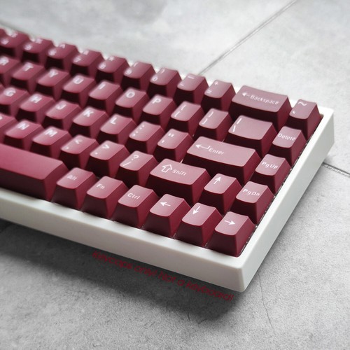 Deep Red PBT Doubleshot 125 Keycaps Set Cherry Profile for Mechanical Keyboard - Picture 7 of 13
