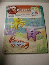 Puzzles, 4-6 Pieces, Ages 1 1/2+, In The Sea, Colors, & Let's Get Dressed,3 Pack