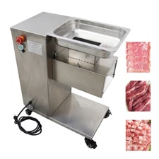 110V QE Commercial Meat Cutting Machine 10mm Meat Slicer 500KG/H Beef Pork Cuts