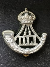 Durham Light Infantry, Genuine British Army Cap Badge With Backing Cloth.