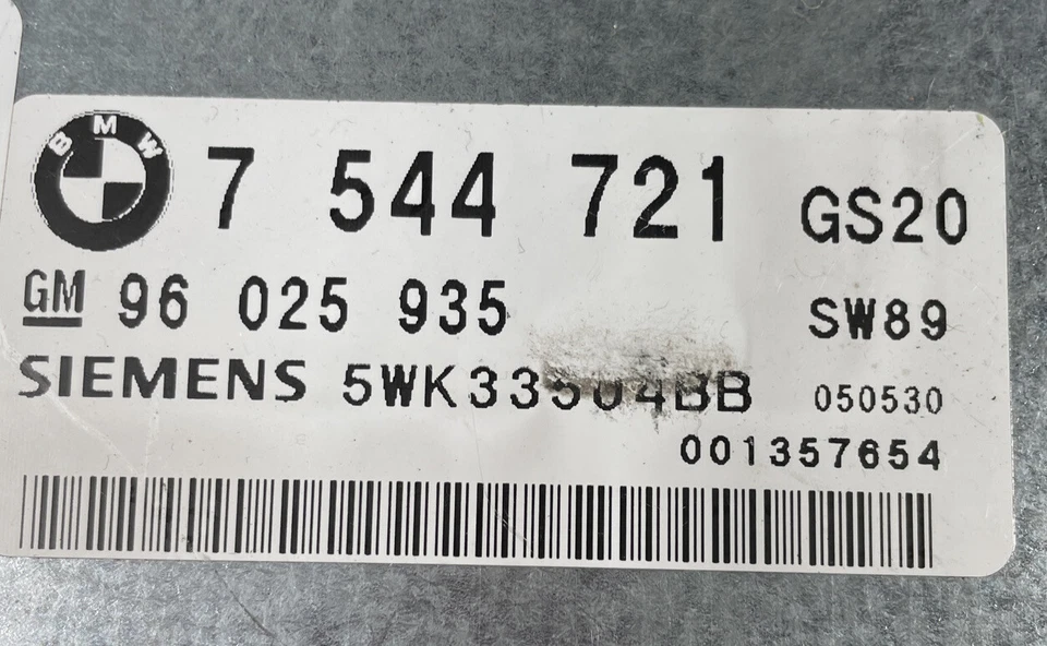 2004 2005 BMW X3 X5 325i модуль управления коробкой передач TCM TCU P: 7 544 721 OEM! - Изображение 3 из 3