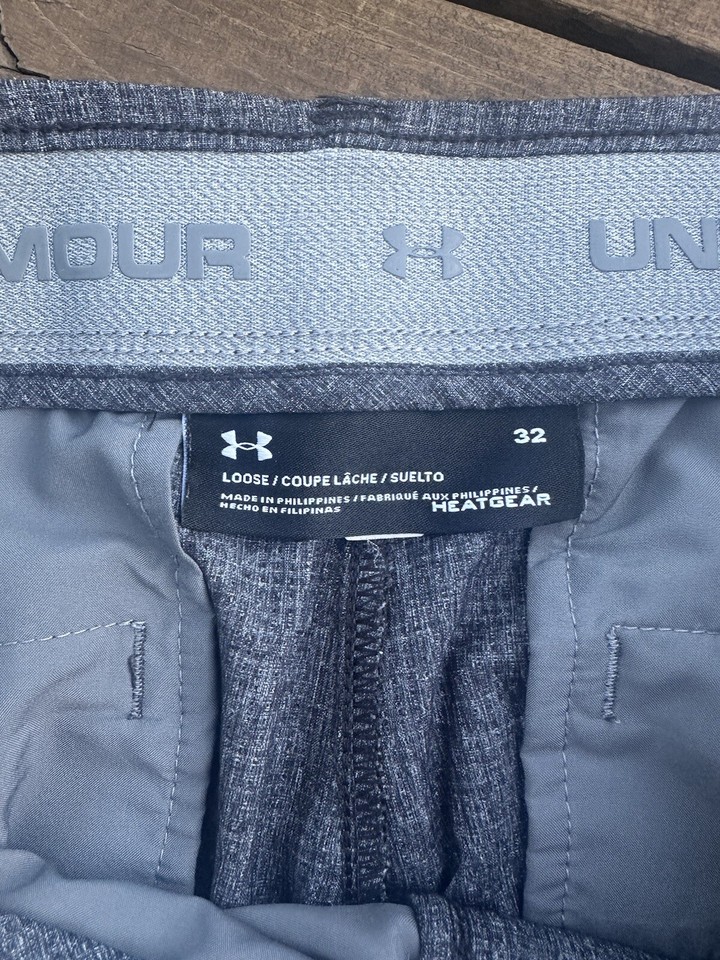Under Armour Match Play Vented Golf Shorts Mens 34 Black Gray Heather eBay