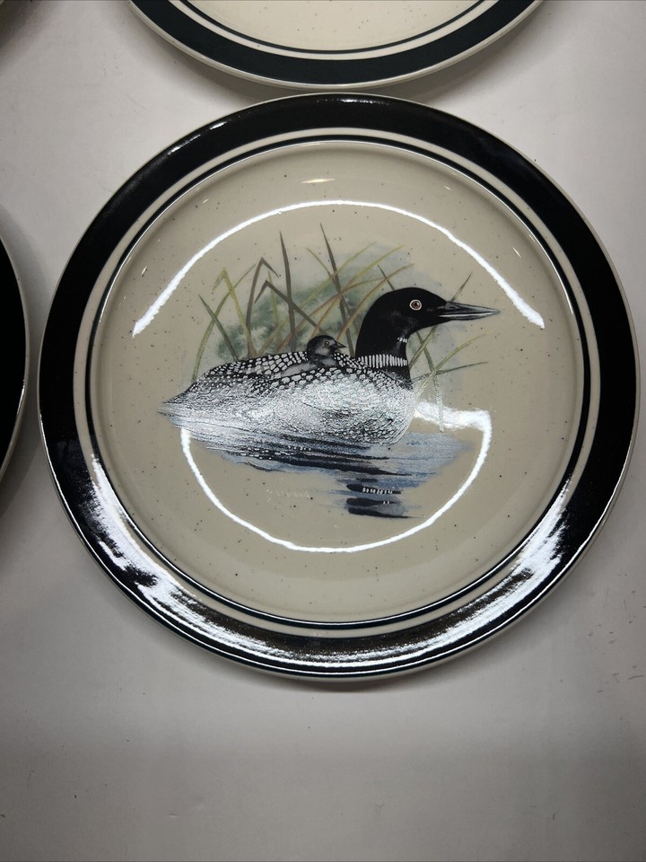 FOLKCRAFT LOON LAKE BY SCOTTY Z SALAD PLATE SET OF 4 FOLK CRAFT eBay