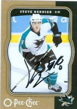 Steve Bernier autographed Hockey Card (San Jose Sharks) 2007-2008 O-Pee-Chee