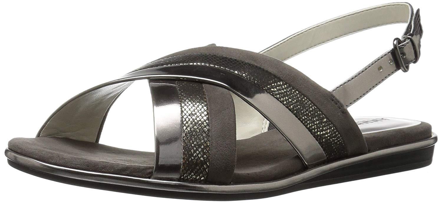 Anne Klein Damenschuhe Galea Open Toe Casual Slingback, Light Bronze, Größe 6.0 Anne Klein Damenschuhe Galea Open Toe Casual Slingback, Light Bronze, Größe 6.0