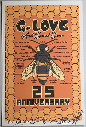 G LOVE AND SPECIAL SAUCE 25th Anniversary SIGNED AUTOGRAPHED Tour Gig Poster - 第 1/1 張圖片