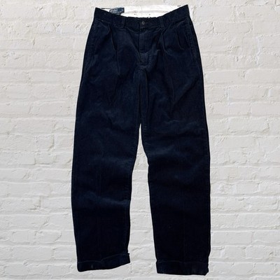 Vintage 90s Polo Ralph Lauren Corduroy Pants Hammond Blue Mens