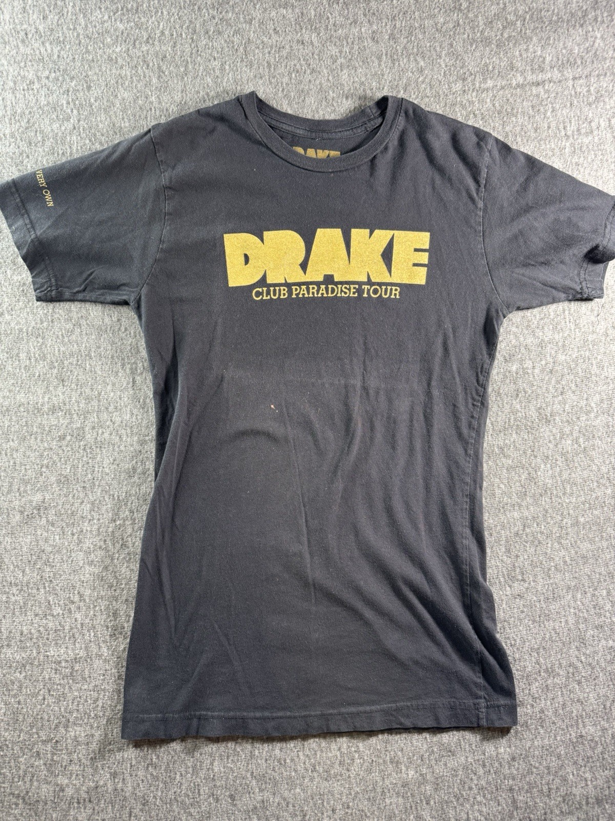 DRAKE CLUB PARADISE TOUR 2012 CONCERT T SHIRT SIZE S RAP HIP HOP ORIGINAL Tee
