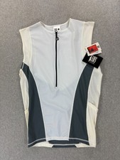 NWT Desoto Vuelo Triathlon Sleeveless Jersey Men's Large White