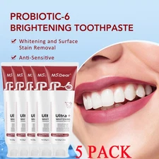5xSp-6 Probiotic Brightening Toothpaste Whitening Remove Fresh Breath Teeth Care