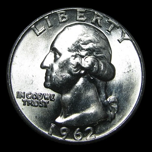 1962 Silver Washington Quarter Dollar ---- Gem BU Coin ---- #PP718