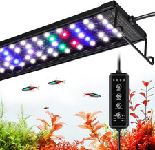 LED Aquarium Light with Timer, 40W Full Spectrum Fish Tank Plant Growth Lamp, 24