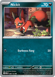 Nickit 089/132 Mega Evolution Common Pokemon TCG