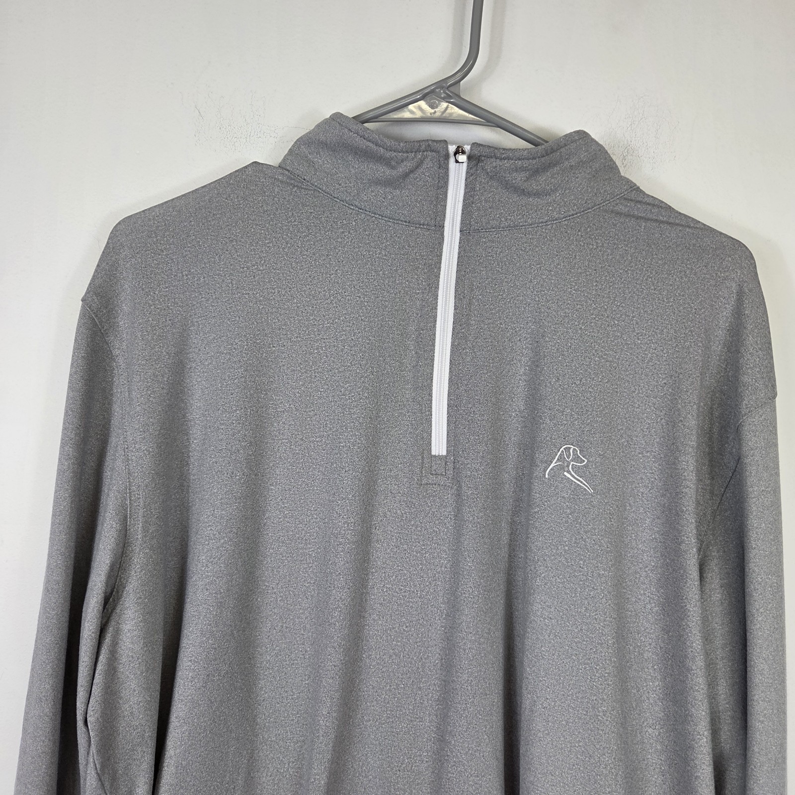 Rhoback Solid Performance 1/4 Zip Gray 1/4 Zip Pu… - image 2
