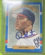 Donruss Ron Gant 1991 Donruss Diamond Kings Hard Signed Auto #10 Braves